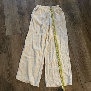 Linen lightweight comfortable fit pants- elastic waist w/ 2 front side pockets